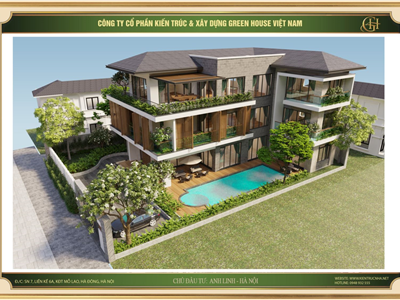 Thiết kế biệt thự hiện đại với sân vườn độc đáo tại Green House Việt Nam
