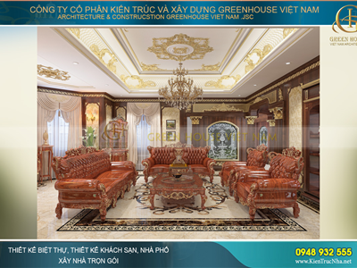 Vẻ đẹp khó cưỡng của thiết kế nội thất phòng khách tân cổ điển hoàn mỹ