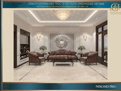 Vẻ đẹp khó cưỡng của mẫu thiết kế nội thất phòng khách tân cổ điển hoàn mỹ