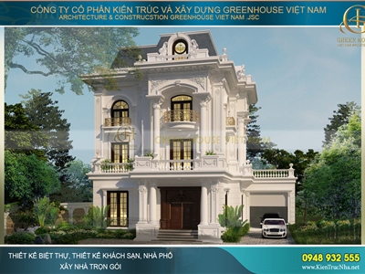 Tư vấn thiết kế biệt thự 3 tầng tân cổ điển đẹp trên mảnh đất 10x20m