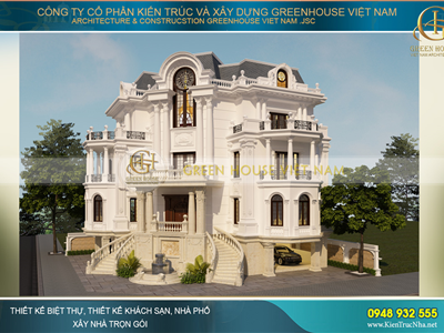 99+ mẫu biệt thự cổ điển kiểu Pháp đẹp nhất 2022