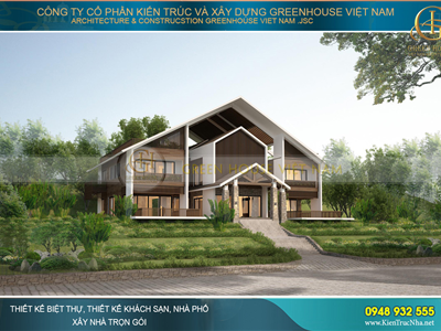 Thiết kế biệt thự sân vườn 2 tầng 300m2 đẹp mỹ mãn