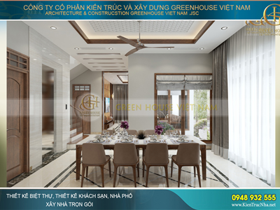 5 mẫu thiết kế nội thất phòng ăn biệt thự hiện đại đơn giản tiện nghi nhất