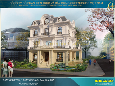 10 Mẫu biệt thự lâu đài phong cách Pháp đẹp nhất 2023