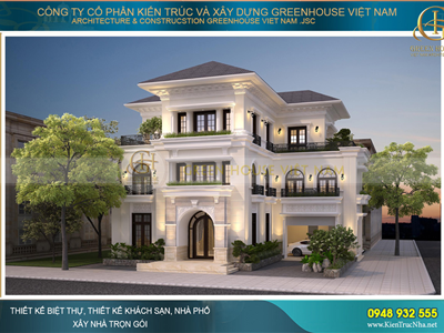 Những mẫu biệt thự 3 tầng 5 phòng ngủ tân cổ điển đẹp, sang trọng không thể rời mắt