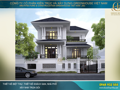 Thi công trọn gói biệt thự tân cổ điển diện tích 15x18m