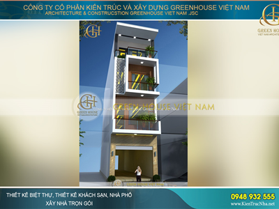 Nhà Phố 4 tầng diện tích 70m2 phong cách hiện đại tại Bắc Giang