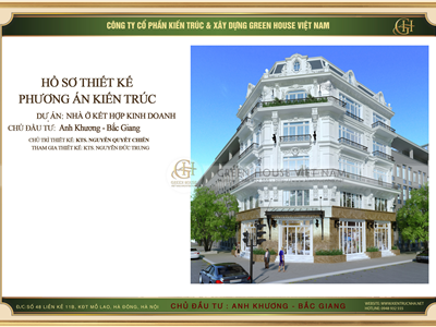 Mẫu biệt thự 5 tầng kết hợp kinh doanh văn phòng đẹp tại Bắc Giang - CĐT Anh Khương