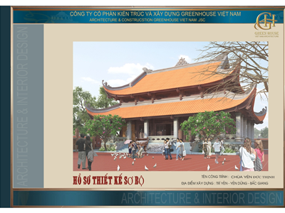 Thiết kế công trình chùa Yên Thôn Đức Thịnh - Trí Yên Yên Dũng