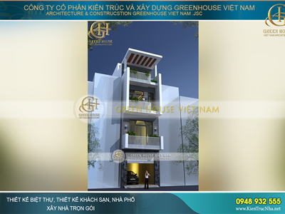 Phương án thiết kế nhà phố 4 tầng diện tích 72m2 đẹp tại Ninh Bình