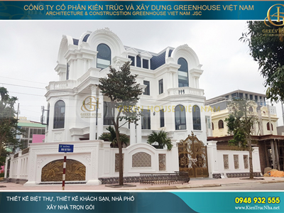 Thi công trọn gói biệt thự tân cổ điển 3 tầng 1 tum