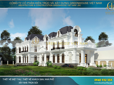 Ngắm nhìn mẫu thiết kế biệt thự >500m2 phong cách cổ điển, đẹp nức lòng