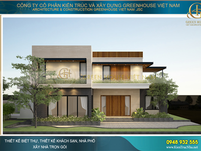 Thiết kế biệt thự hiện đại 2 tầng - vẻ đẹp tươi mới độc đáo sáng tạo