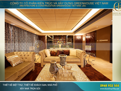 Thiết kế nội thất phòng khách chung cư cao cấp Vinhomes Riverside