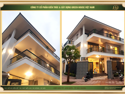 Thi công trọn gói biệt thự gia đình 3 tầng- CĐT anh Kiên tại Bắc Giang