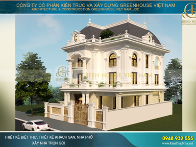 Thiết kế biệt thự Pháp đẹp tại Bắc Giang đẳng cấp đại gia