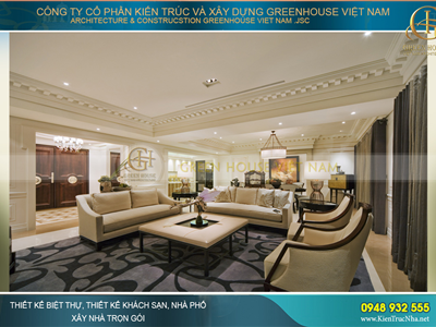 10 mẫu thiết kế nội thất phòng khách đẳng cấp của biệt thự Vinhomes Riverside