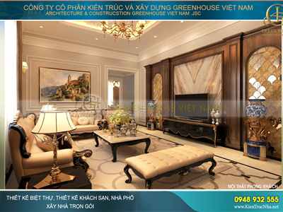 10 mẫu nội thất biệt thự cổ điển sa hoa nhất của Greenhouse VN