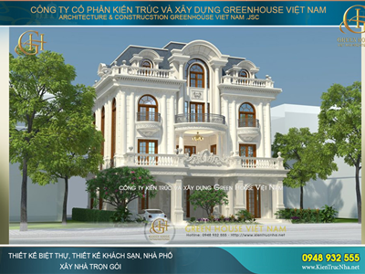 Biệt thự 3 tầng diện tích 400m2 sang trọng tại Bắc Giang