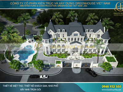 Thiết kế dinh thự lâu đài Pháp đẳng cấp, xa hoa nhất 2020