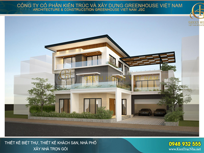 Thi công biệt thự hiện đại tại Bắc Giang trọn gói | Green House Việt Nam