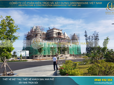 Thi công trọn gói dinh thự Pháp 3 tầng diện tích 3000m2