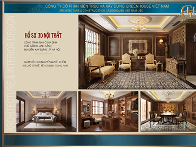 Thiết kế nội thất biệt thự tân cổ điển 7 tầng đẳng cấp, đẹp