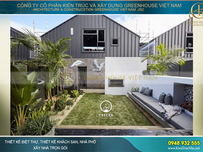 Thiết kế biệt thự sân vườn phong cách hiện đại linh hoạt, sáng tạo