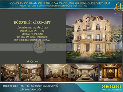 Top 10 mẫu thiết kế biệt thự tân cổ điển 3 tầng kiểu Pháp đẹp