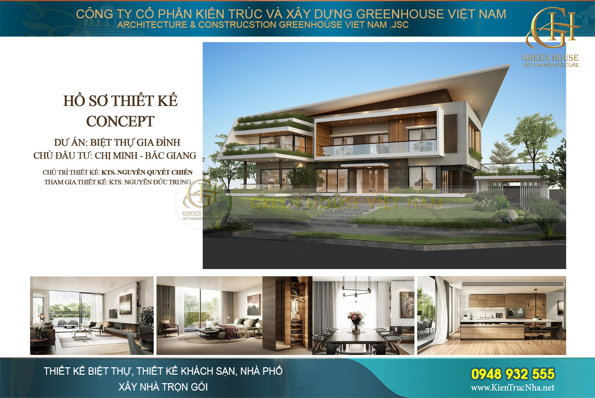 Biệt thự nghỉ dưỡng hiện đại tại Bắc Giang- CĐT Chị Minh