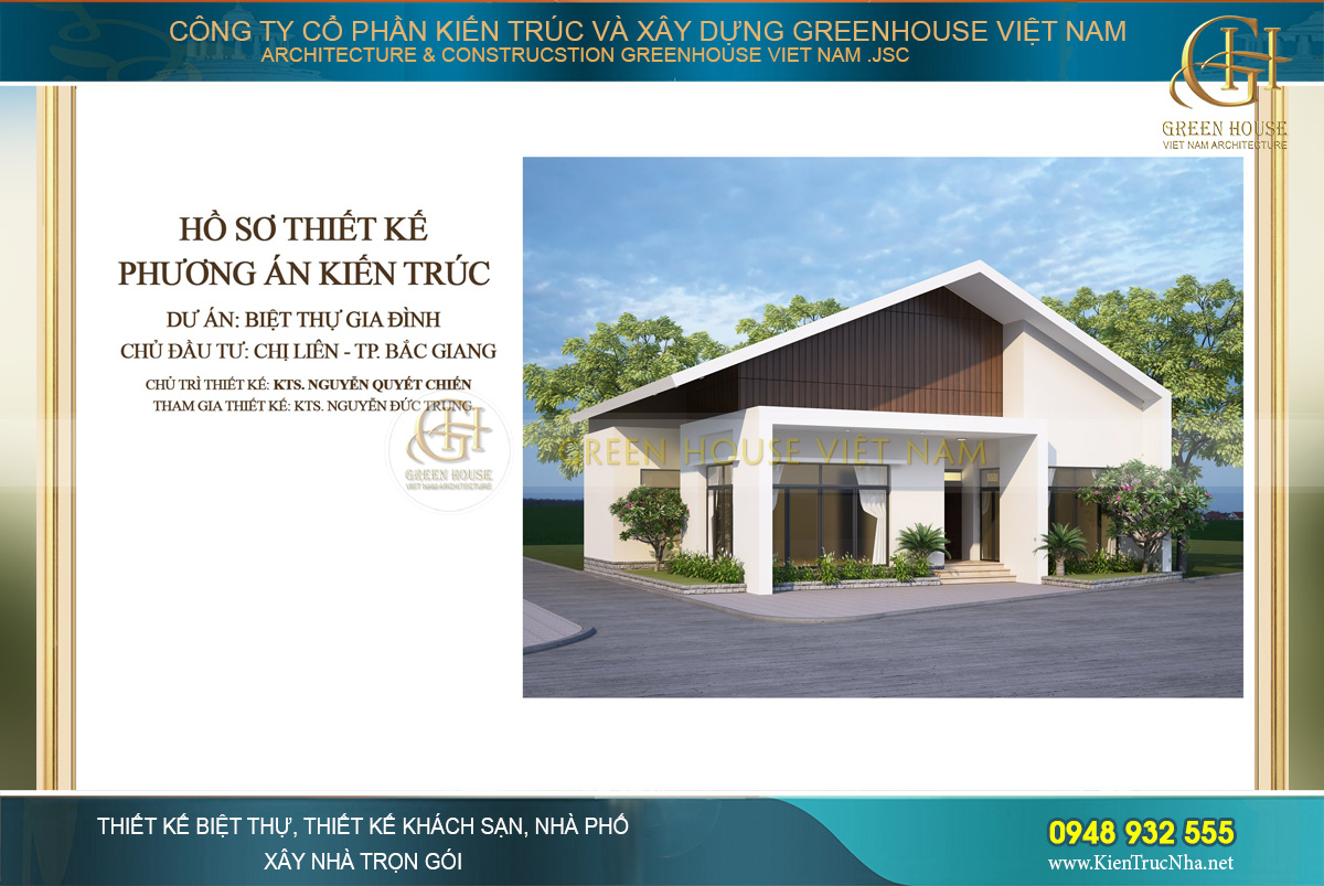 Dự án biệt thự 1 tầng hiện đại tràn ngập sức sống tại Bắc Giang