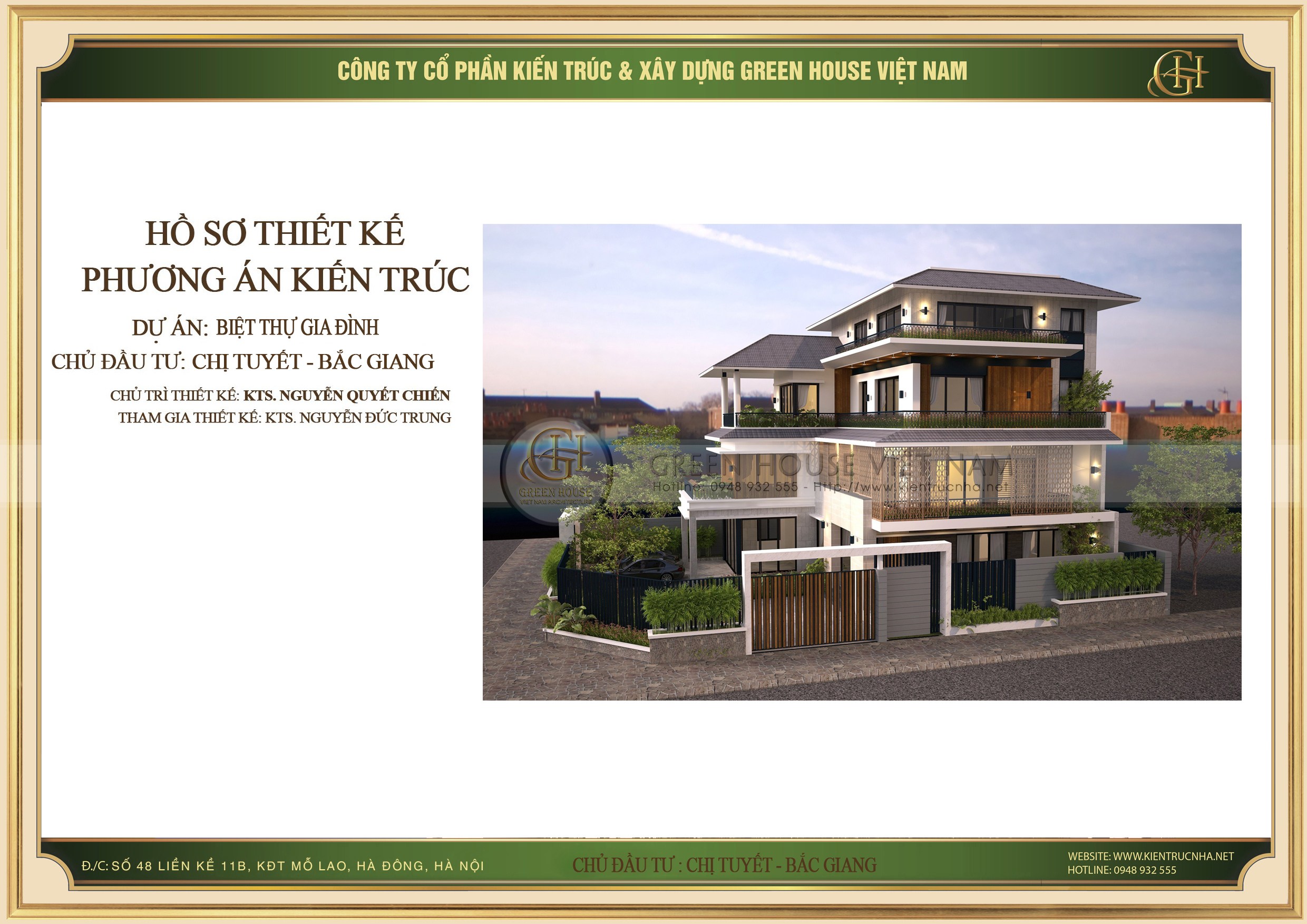 Mãn nhãn với thiết kế biệt thự 4 tầng đẹp, hiện đại tại Bắc Giang