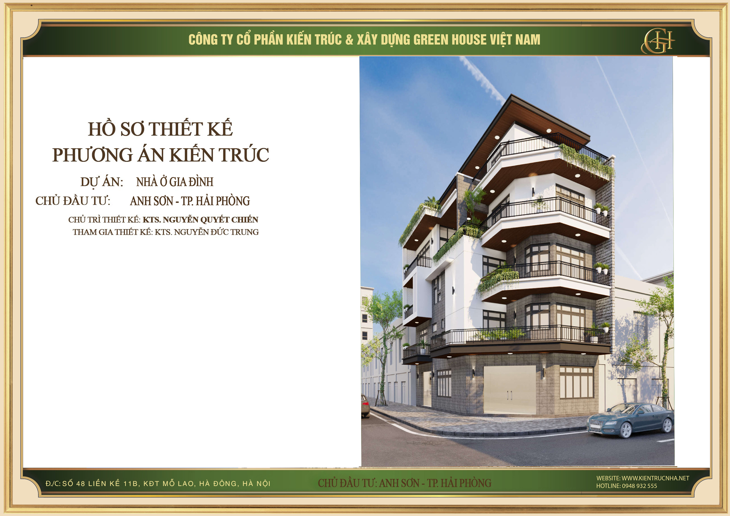 Nhà phố 5 tầng 2 mặt tiền đẹp tại Hải Phòng - Kiến trúc hiện đại