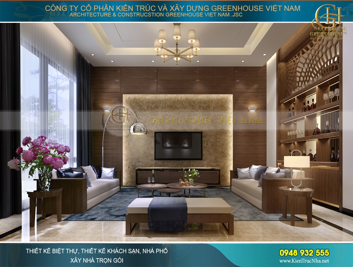 Mẫu nội thất biệt thự hiện đại 3 tầng 150m2