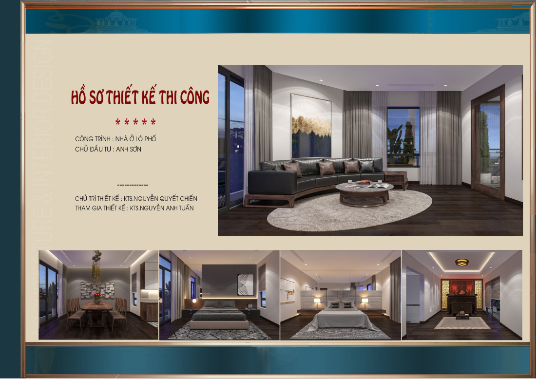 Mẫu thiết kế nội thất nhà phố tân cổ điển 5 tầng sang trọng tại Hà Nội