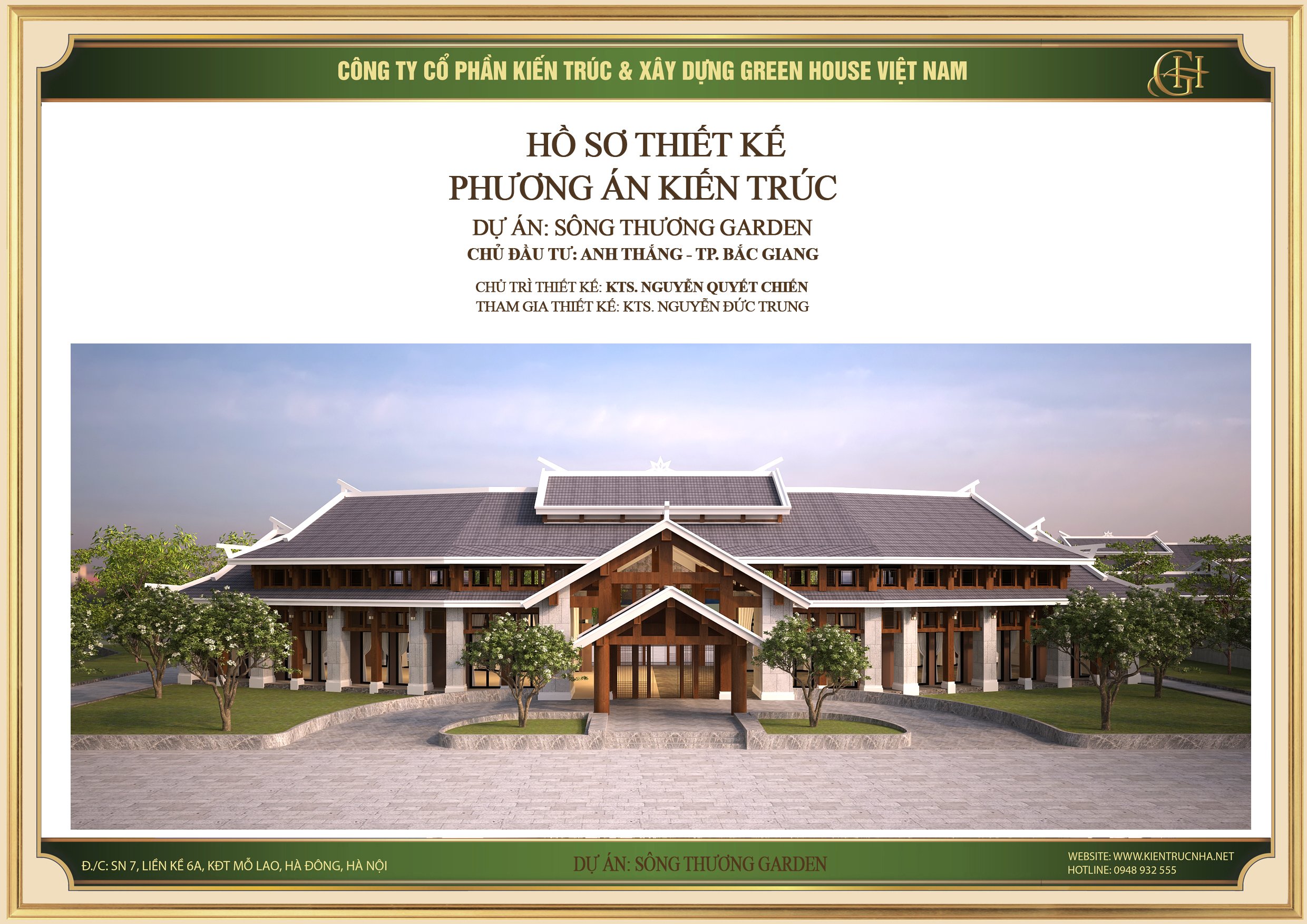 Dự án thiết kế nhà hàng Sông Thương Garden sang trọng tại Bắc Giang