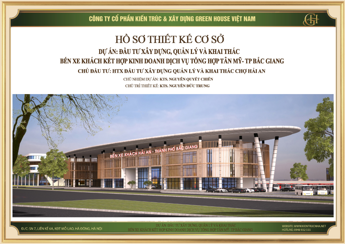 Thiết kế bến xe khách kết hợp kinh doanh dịch vụ tổng hợp Tân Mỹ - Bắc Giang