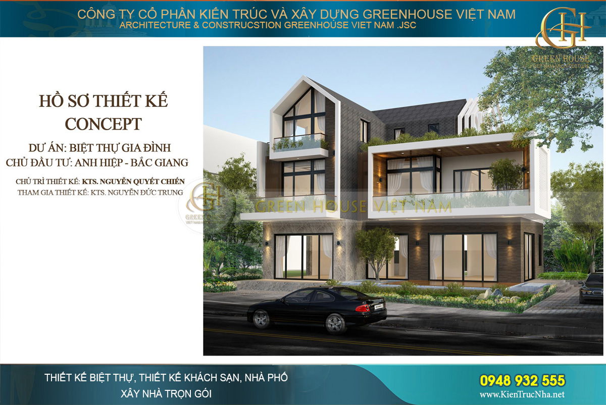 Mẫu biệt thự sân vườn phong cách châu Âu