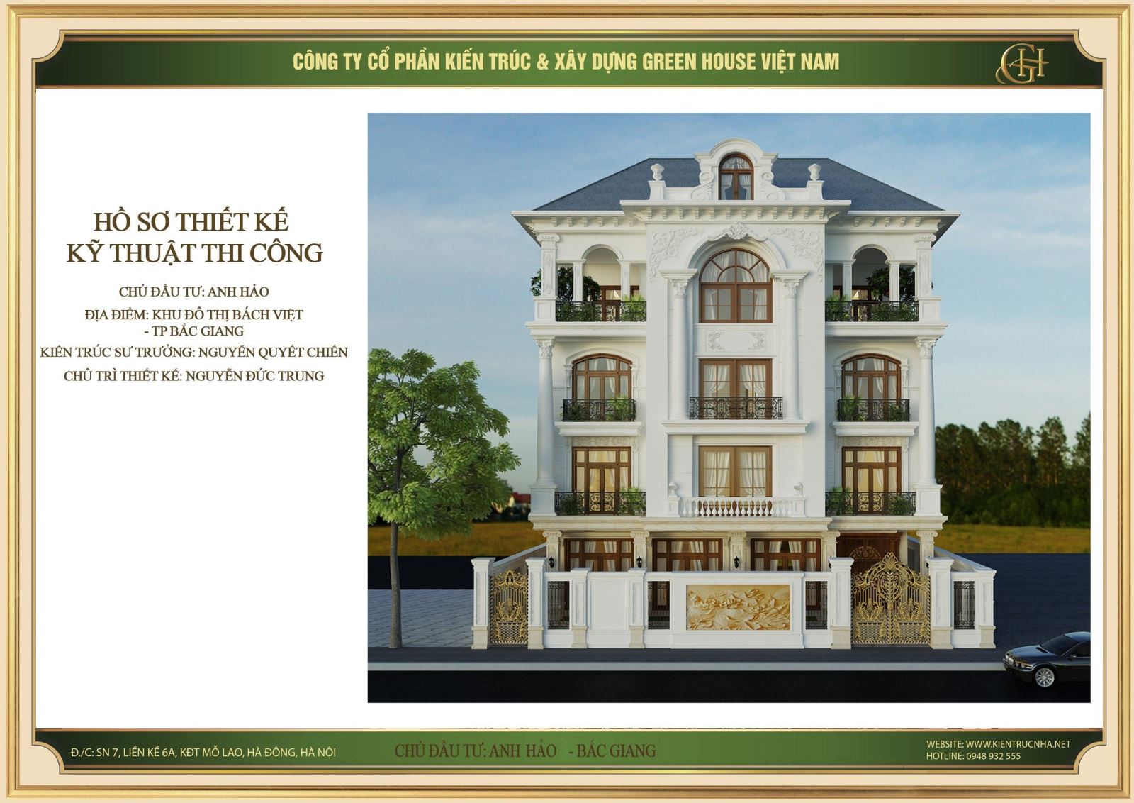 Chiêm ngưỡng biệt thự sân vườn cổ điển tại Bắc Giang