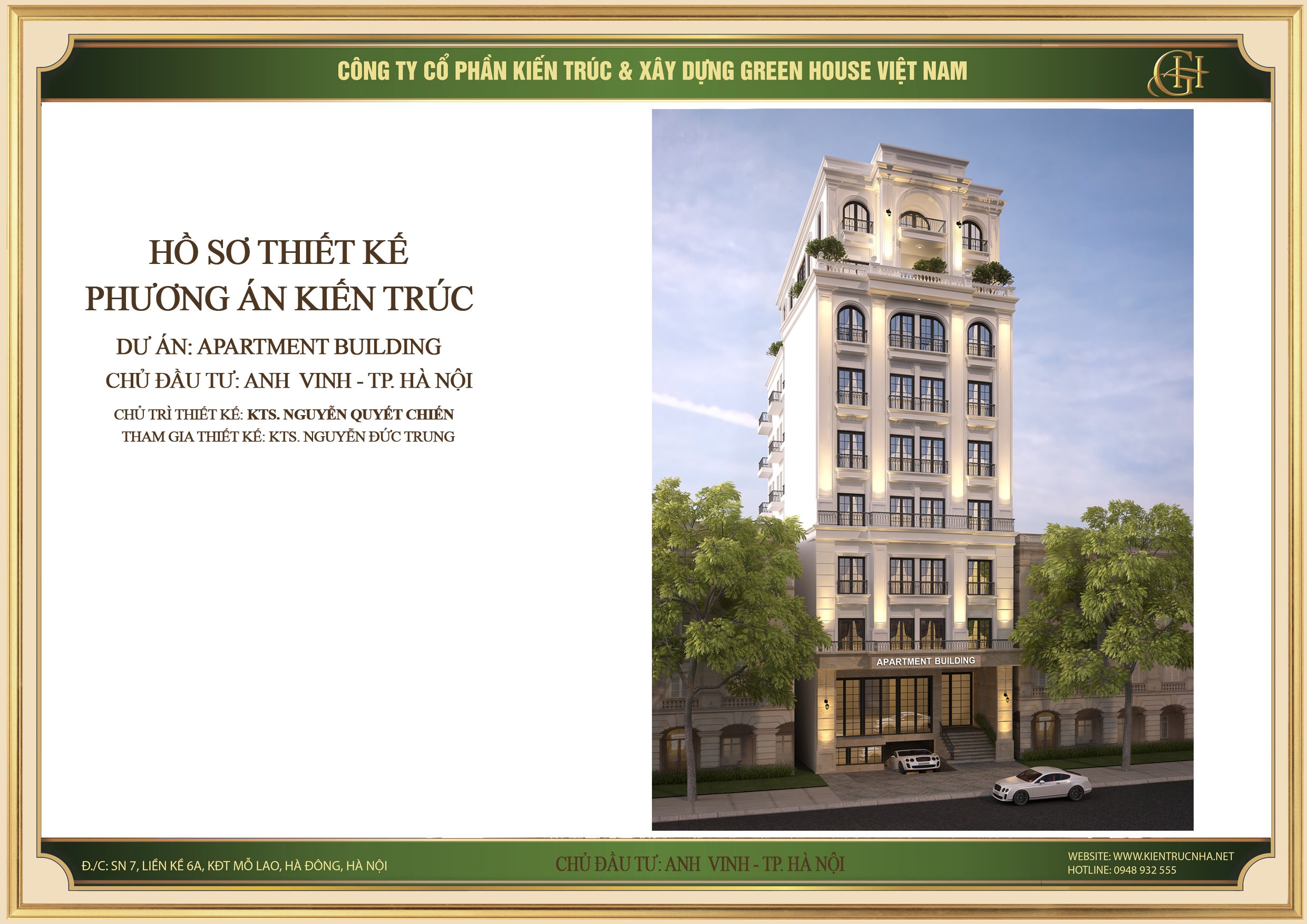 Thiết kế căn hộ cho thuê hiện đại tối ưu diện tích 9 tầng tại Hà Nội