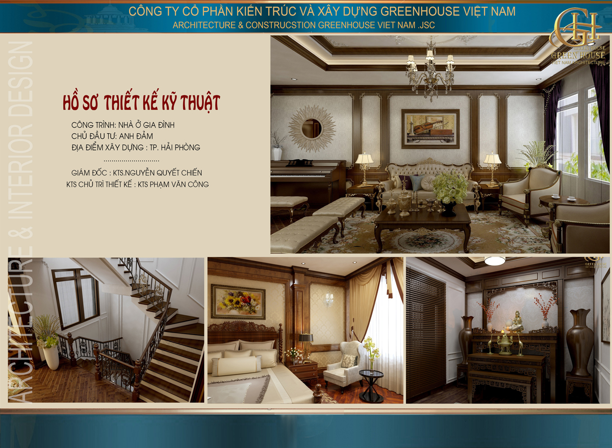 Mẫu nội thất biệt thự tân cổ điển 5 tầng tại Waterfront City