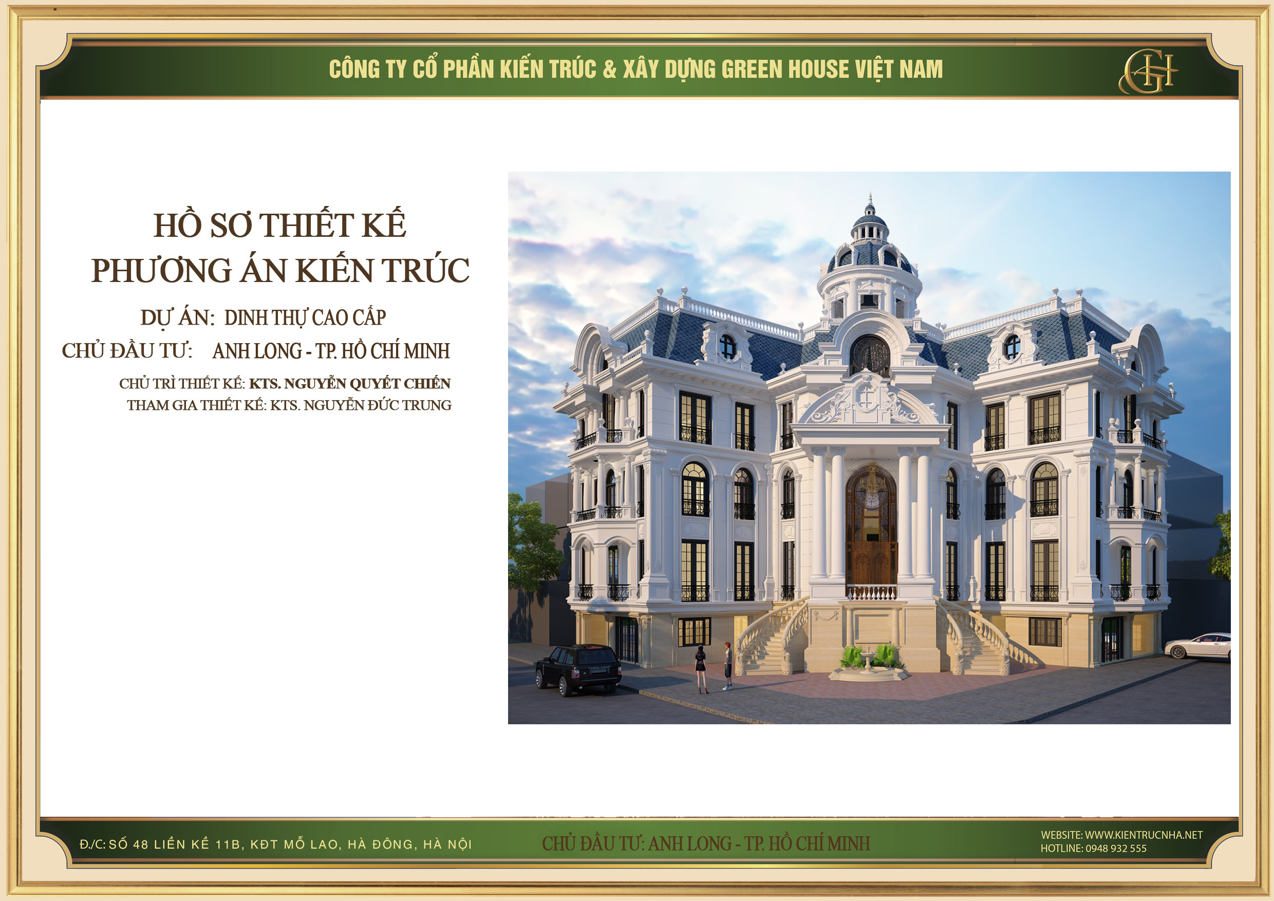 Mẫu thiết kế dinh thự tân cổ điển 4 tầng đẳng cấp tại Hồ Chí Minh