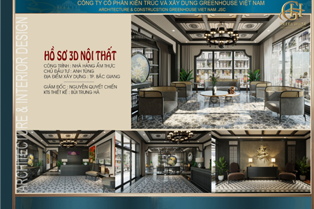 Mẫu thiết kế nội thất nhà hàng phong cách Indochine tại Bắc Giang