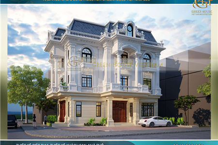Thiết kế biệt thự tân cổ điển 3 tầng diện tích 260m2