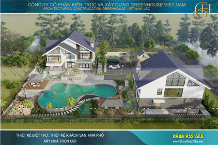 Dự án thiết kế villa nghỉ dưỡng 2 tầng sang trọng, đẳng cấp tại Sóc Sơn