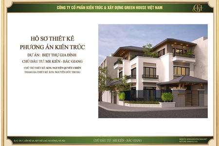 Mẫu thiết kế biệt thự hiện đại độc đáo 3 tầng tại Bắc Giang