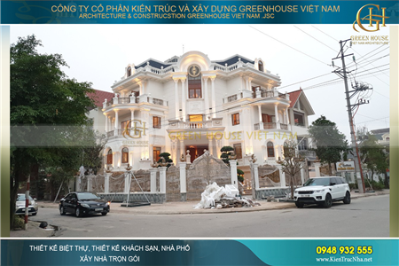 THIẾT KẾ BIỆT THỰ TÂN CỔ ĐIỂN 4 TẦNG TẠI BẮC GIANG.