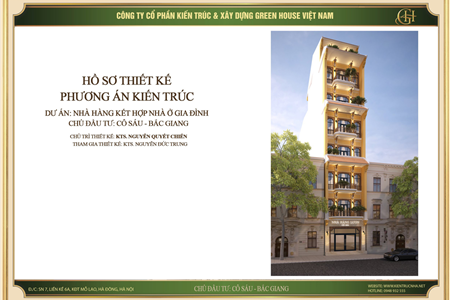 Dự án thiết kế nhà phố tân cổ điển kết hợp nhà hàng thu hút tại Bắc Giang