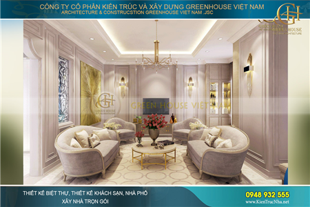 Thiết kế nội thất biệt thự tân cổ điển phong cách Hollywood