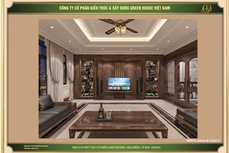 Mẫu thiết kế nội thất tân cổ điển sang trọng tiện nghi tại Bắc Giang